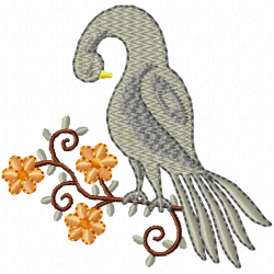 Egret Embroidery Design 5 Egret Embroidery Design 5